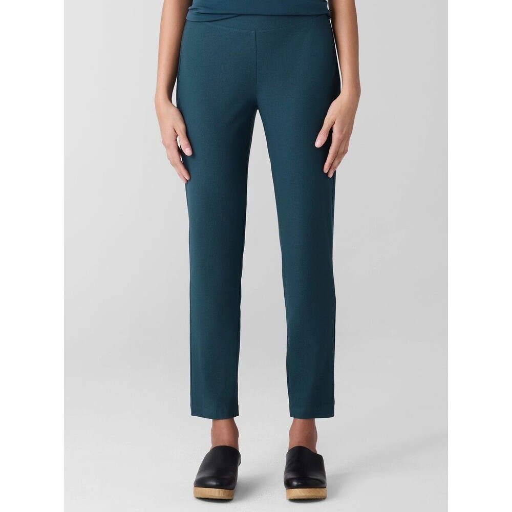 NWOT Eileen Fisher Cotton Blend Ponte Slim  Ankle Pant Size M